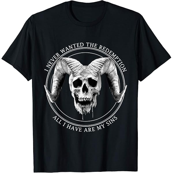 Amazon.com: Demon skull tshirt no redemption black metal T